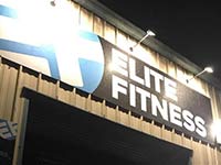 The front of elite fitness gym in pontllanfraith, blackwood, south wales.